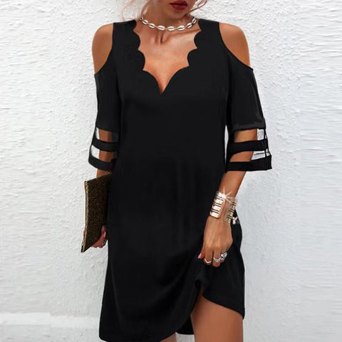 Robe en maille fleurie