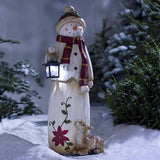 Bonhomme de Neige des Bois avec Lanterne Solaire