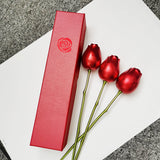 Boîte à bijoux en alliage d'aluminium avec rose