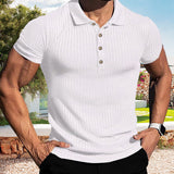 T-shirt sport homme manches courtes avec revers
