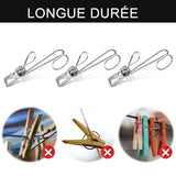 Clip longue queue en métal en acier inoxydable (6 pièces/ensemble)