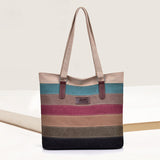 Sac à main élégant avec des rayures contrastées