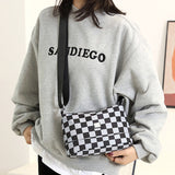 Sac à bandoulière à carreaux à la mode