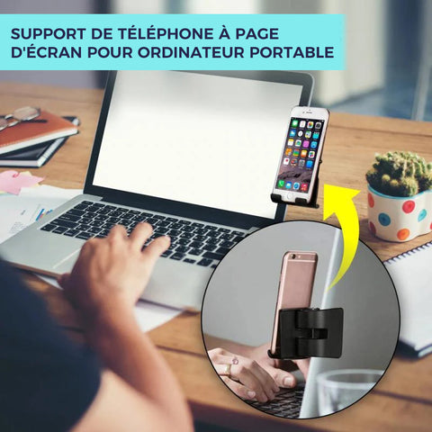 Support de connexion de téléphone portable d'ordinateur
