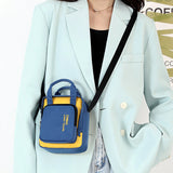 Sac à bandoulière décontracté en nylon de couleur contrastante