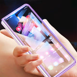 Étui de téléphone double face en verre trempé magnétique pour Samsung