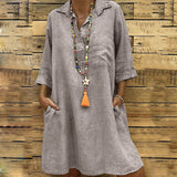 Robe à col à manches