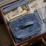 Sac cosmétique en velours de grande capacité