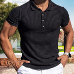 T-shirt sport homme manches courtes avec revers