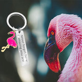 Porte-clés Flamant Rose Motivant