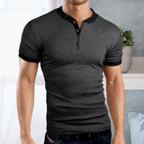 T-shirt de fitness à manches courtes de couleur unie à la mode