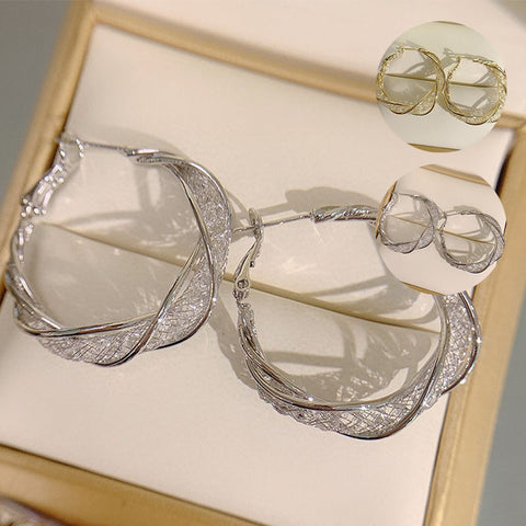 Boucles d'Oreilles Torsadées à la Mode