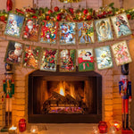 Bannière de Noël de style vintage