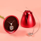 Boîte à bijoux en alliage d'aluminium avec rose