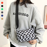 Sac à bandoulière à carreaux à la mode