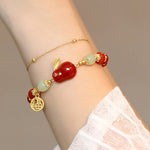 Bracelet porte-bonheur lapin en jade Fortune