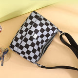 Sac à bandoulière à carreaux à la mode