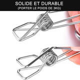 Clip longue queue en métal en acier inoxydable (6 pièces/ensemble)