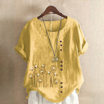 T-shirt En Coton Et Lin Á Enfiler