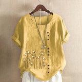 T-shirt En Coton Et Lin Á Enfiler