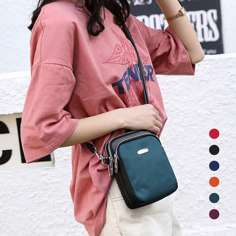 Sac à bandoulière tendance à trois couches pour femme