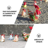 Décoration créative de poulet vitrail