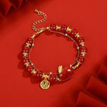 Bracelet porte-bonheur lapin en jade Fortune