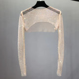 Haut de Cape de Protection Solaire en Diamant Maillé