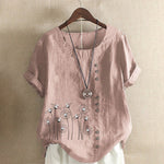 T-shirt En Coton Et Lin Á Enfiler