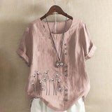 T-shirt En Coton Et Lin Á Enfiler