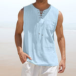 Gilet homme uni avec cordon de serrage
