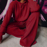 Ensemble 2 pièces décontracté à manches longues et à capuche