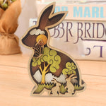 Décoration animalière de Pâques en bois