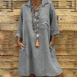 Robe à col à manches