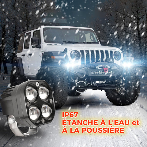 Phare de Voiture Bicolore Carré