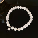 Bracelet Etoile Lune Blanche femme