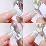 Tampon d'art d'ongle en silicone transparent
