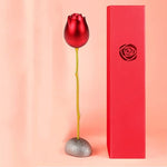 Boîte à bijoux en alliage d'aluminium avec rose