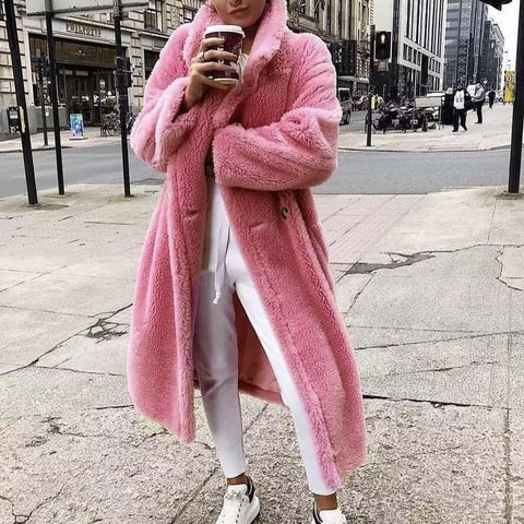 Manteau Long à Revers