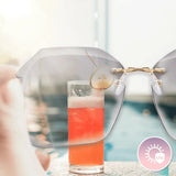 Lunettes de soleil hexagonales en diamant