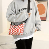 Sac à bandoulière à carreaux à la mode