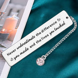 Marque-page long en acier inoxydable