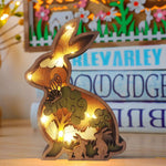 Décoration animalière de Pâques en bois