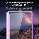 Étui de téléphone double face en verre trempé magnétique pour Samsung