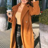 Manteau Long à Revers