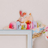 Ornement de porte d'oeuf de lapin de Pâques