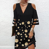 Robe en maille fleurie