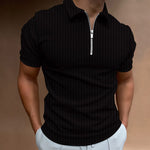 Polo zippé à rayures