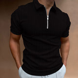Polo zippé à rayures