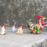 Décoration créative de poulet vitrail